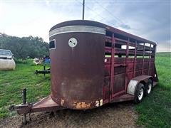 1991 D&K 16' T/A Livestock Trailer 