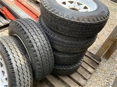 8.75-16.5LT Trailer Tires On Rims 