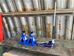 Jack Stands And Aluminum Pump Jack 