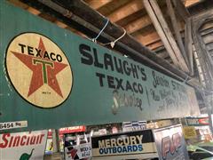 Texaco Slaugh's Service Wooden Sign 