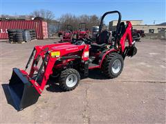Mahindra Max26XLTH MFWD Compact Utility Tractor W/Loader & Backhoe 