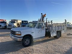 1994 Ford F450 Super Duty S/A Tire Service Truck W/Knuckleboom 