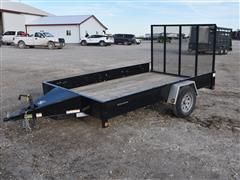 2010 Rice 10' S/A Flatbed Utility Trailer 
