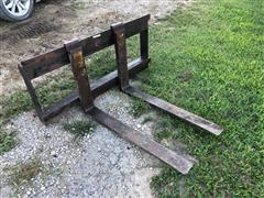 Skid-Steer Pallet Fork Attachment 