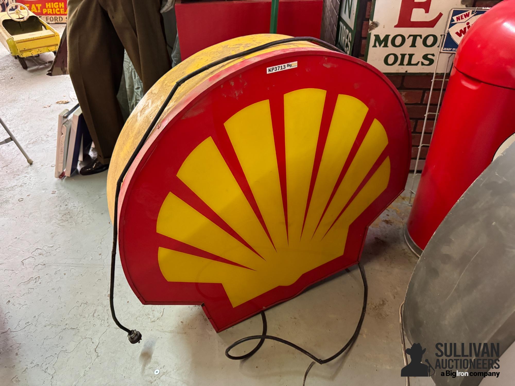 Shell Oil Illuminated Sign 