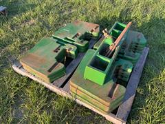 John Deere Suitcase Weights W/Mounting Bracket 