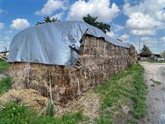 Straw Bales And Tarp 