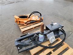2023 Land Honor RG-11-5000G 3 Finger Hydraulic/Rotating Rock And Tree Hand Skid Steer Attachment 
