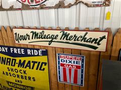 Your Mileage Merchant Metal Sign 