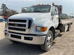 2015 Ford F750 S/A Rollback Truck W/Century 24' Recovery Bed 