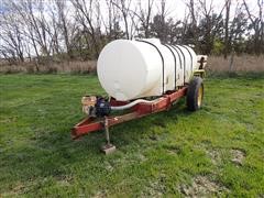 2 Wheel Homemade Trailer W/1000 Gallon Water Tank 