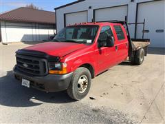 1999 Ford F350 Super Duty Crew Cab Dually Flatbed Pickup 
