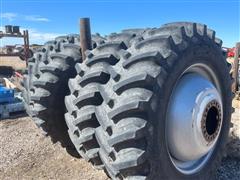 Firestone 20.8R42 Combine Tires & Case IH Rims 