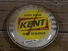 12" Kent Feed Glass Front Thermometer 