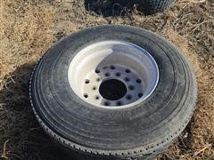 455/35R22.5 Tire & Aluminum Rim 