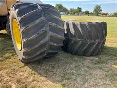 John Deere S Series 68x50.00-32 Flotation Tires On Rims 