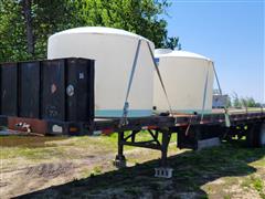 1979 Clark Sundowner 44' Flatbed Trailer W/Poly Tanks 