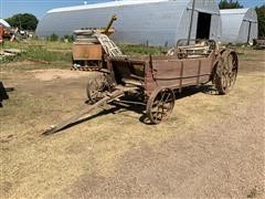 John Deere Wooden Pull Type Manure Spreader 