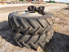 Goodyear 18.4R38 Tires On 10-bolt Wheels w/ Hubs 