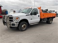 2012 Ford F350 Super Duty 4x4 Flatbed Truck 
