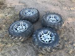 (2) 25 X 10-12 And (2) 25 X 8-12 ATV Tires/Rims 