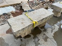 Colorado Buff 3-Pc Natural Stone Bench 