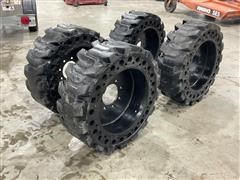 31X6X10 Solid Skid Steer Tires & Rims 
