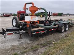 Bruneumatic 423 11 G 3-box Pneumatic Seed Blower & T/A Flatbed Trailer 