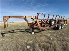 1984 Flying L T/A Bale Moving Trailer 