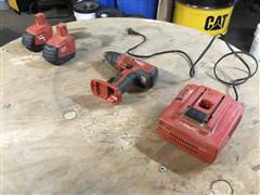 Hilti 15.6 V Drill, Batteries And Charger 
