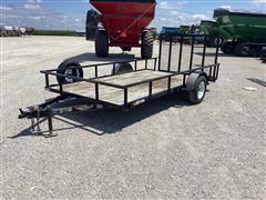 2018 H&H 14' S/A Flatbed Trailer 