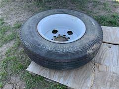 Firestone 10.00-R22 Radial Tire & Rim 