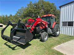 Case IH MX120 2WD Tractor W/Grapple Loader 