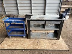 Shop Work Bench & Tool Cart 