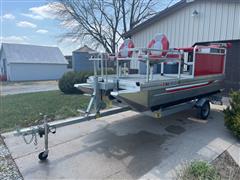 2022 Pond-Tini 12 Series Pontoon Boat W/ Trailer 