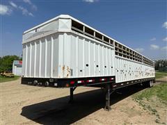 2005 Neville Built Ground Load 54' T/A Stock Trailer 