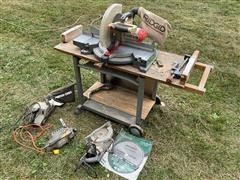 Rigid Electric Miter Saw With 12" Blade & Shop Tools 