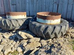 Firestone 18.4x38 Bar Tires & Dual Rims 