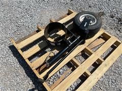 Bolt On Auger Dolly Wheel W/steering Bar 