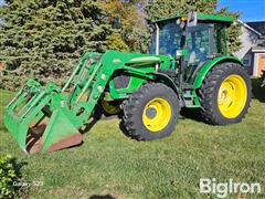 2005 John Deere 5525 MFWD Tractor W/Loader & Grapple 