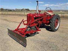 1951 McCormick Farmall Super C Single Front 2WD Tractor W/Front Blade 