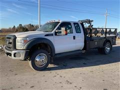 2012 Ford F550 XLT Super Duty 4x4 Extended Cab Service Truck W/Crane 