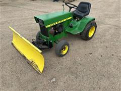 John Deere 140 Lawn Tractor W/Front Blade 