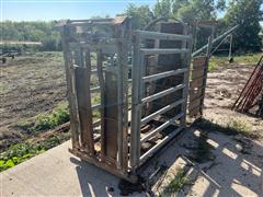 Livestock Chute W/ Palpation Cage 