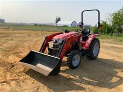 2018 Massey Ferguson 1739E MFWD Tractor W/Loader 