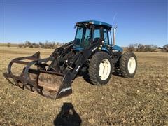 1999 New Holland TV140 Bi-Directional Loader Tractor W/Grapple Bucket 