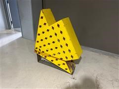 Double Sided Vintage Yellow Arrow Sign 