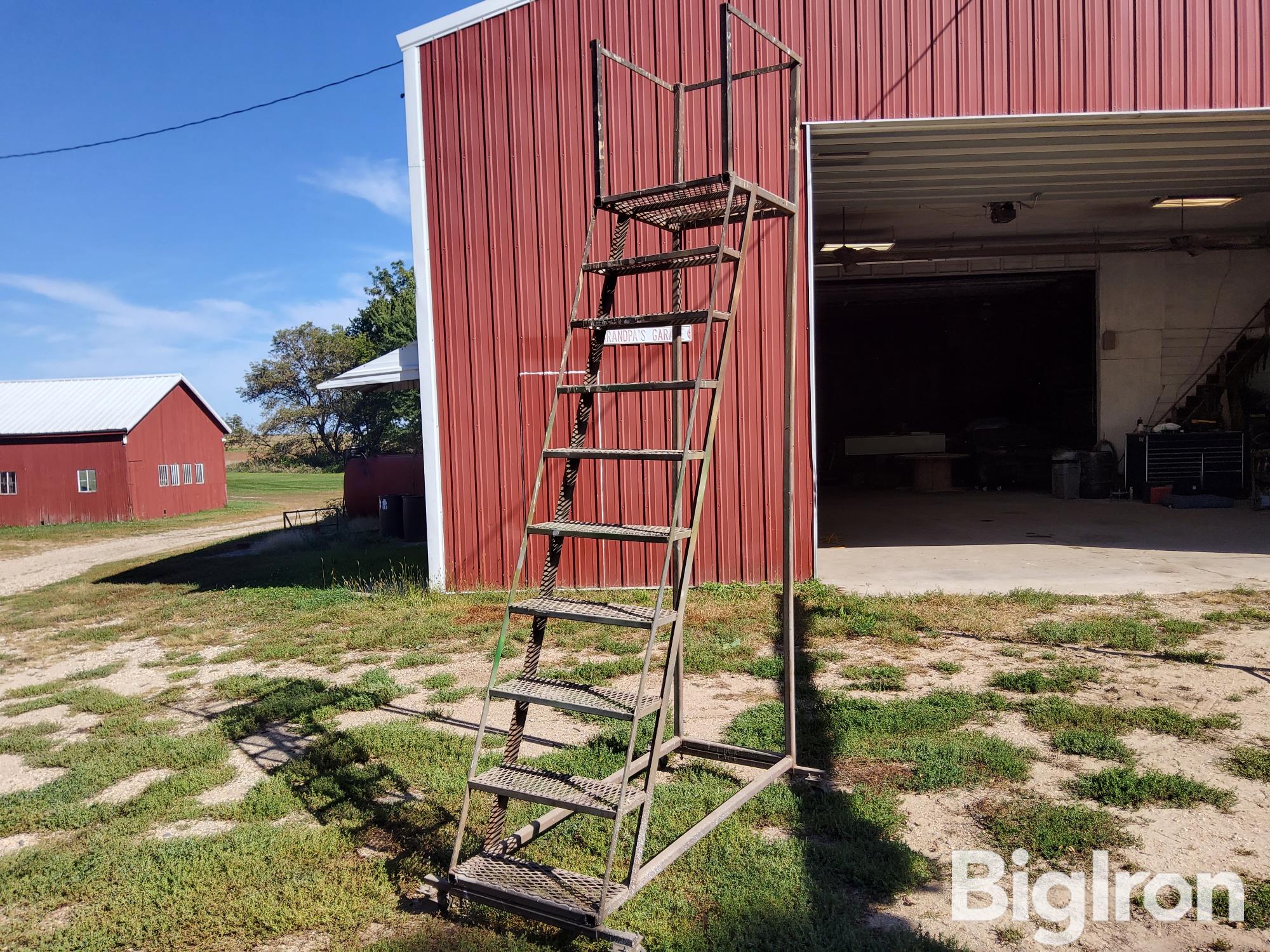 Custom Made Rolling Shop Ladder 