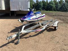 1990 Kawasaki Tandem Sport Jet Ski & Double Trailer 