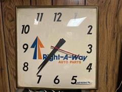 Right-A-Way Advertising Clock 